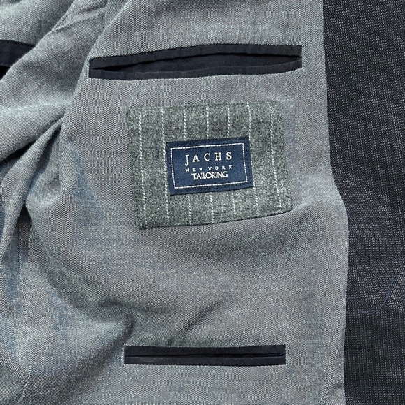 JACHS NY Navy Blazer Sports Coat Suit Jacket Cotton Blend Pockets Dbl Vent XXL - Picture 12 of 12